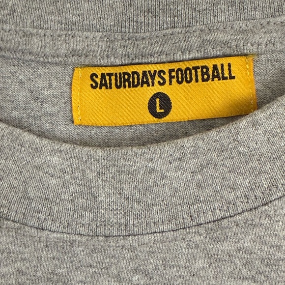 SATURDAYS NYC Football ATHLETICS T-SHIRT Men’s Size Large Heavyweight NYC Soccer - Picture 8 of 8